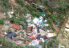 Illegal landfil site in a European city